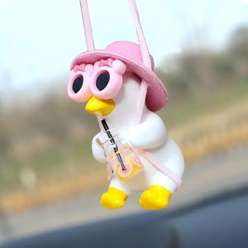 Hängende Accessoires für den Rückspiegel, Schwungente und hängende Verzierung für Auto, Innenrückspiegel, Ornamente für DIY-Dekoration, Puppe für Geburtstag