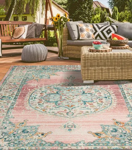 Merinos Teppich Salsa Outdoor 20053 in pink von merinos