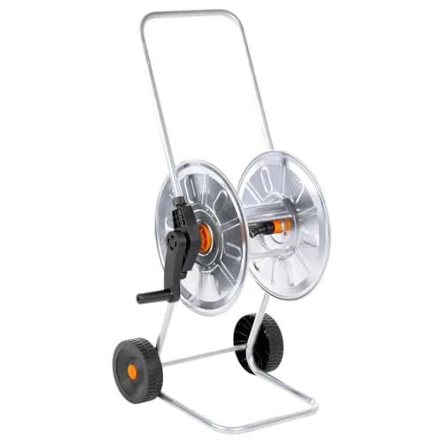 vidaXL Schlauchwagen mit Griff und Rädern - Schlauchtrommel für 50 m 1/2