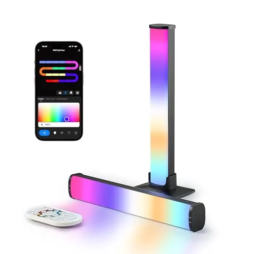 LuminexDesigns RGB Lightbar LED TV & Gaming Hintergrundbeleuchtung, 25cm Smart Light Bars, TV-Sync für Ambient Light, APP-Steuerung, Deko für Gaming-Zimmer & Geschenkidee