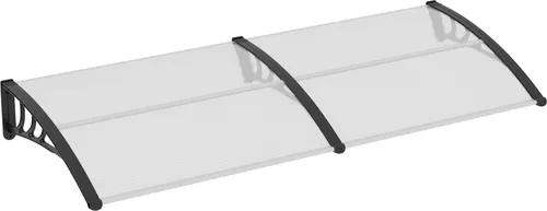 Pultvordach für Haustür 75x195x23 cm – Aluminium & Polycarbonat