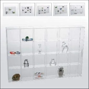 Safe Klein-Vitrine aus Acryl-Glas mit 24 Fächern