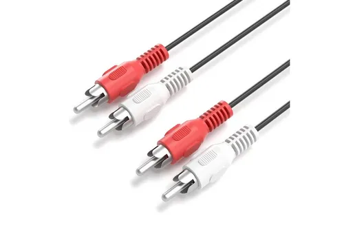 JAMEGA Cinch Audio Kabel 2 Cinch Stecker auf 2 Cinch Stecker RCA Stereo Kabel Audio-Kabel, CINCH, (400 cm)