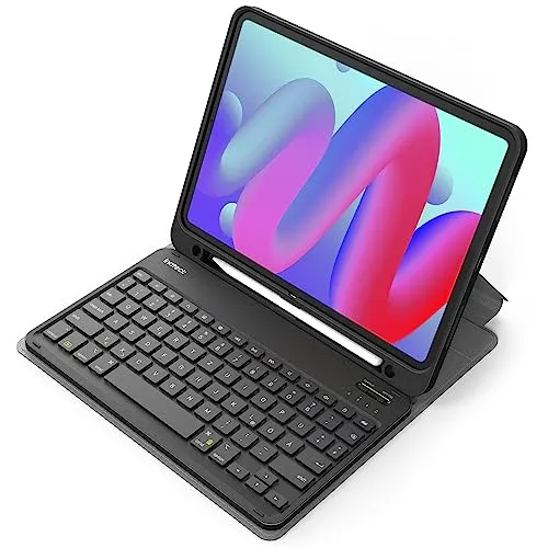 Inateck Tastatur Hülle für iPad 10 Gen. & Pro 11 Zoll - Kabellose Tastaturen mit abnehmbarer Tastatur, Rundum-Schutz und einstellbarem Betrachtungswinkel – ideal für unterwegs und im Studium.