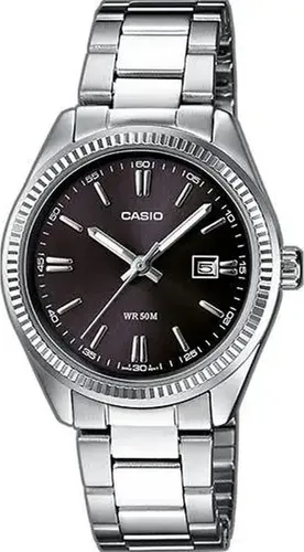 Casio Ltp1302d1a1 - Damen Armbanduhr in Silber und Schwarz, stilvoll und vielseitig für jeden Anlass