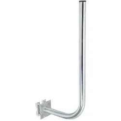 PremiumX 30cm Wandhalter mit 70cm Mast aus Stahl Ø 38mm - Sat-Montagezubehör aus verzinktem Stahl, rostfrei und wetterfest. Ideal für Antennen, Wetterstationen und flexible Montageoptionen. Hohe Stabilität und einfache Installation.