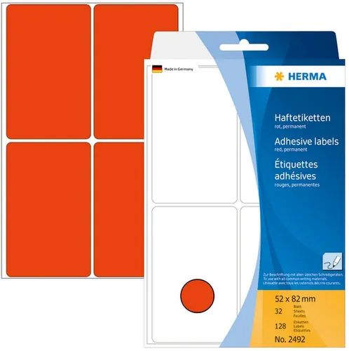 HERMA 2492 Vielzweck-Etiketten in rot von HERMA