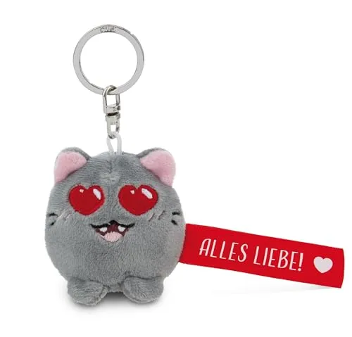 NICI Schlüsselanhänger Katze 'Alles Liebe' rot 5cm
