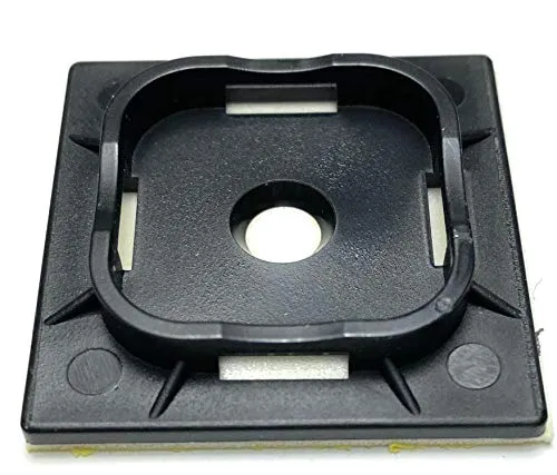 Schwarze Kabelbinder-Basis, selbstklebend, 4-Wege-Befestigung, schnell aufgeräumte Kabel (50, 40 x 40 mm)