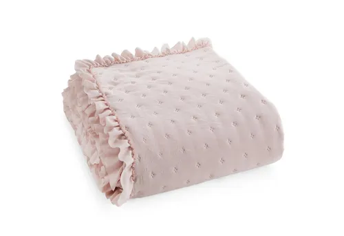 Eurofirany Stillvolle Tagesdecke LIBI 3 rosa 220 x 240 cm in pink von Eurofirany