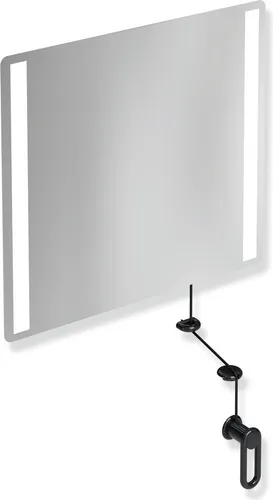 HEWI Kippspiegel „Serie 801“ 60 × 54 cm in Tiefschwarz von HEWI
