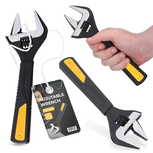 Instalguru Rollgabelschlüssel Maulschlüssel Backenverstellbereich 0-38 mm Engländer Franzose Schlüssel 200 mm Schraubenschlüssel Verstellbar Rohrzange Einmaulschlüssel