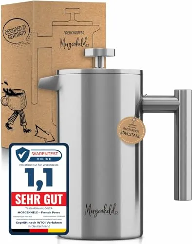 Morgenheld Premium Edelstahl French Press für 5 Tassen