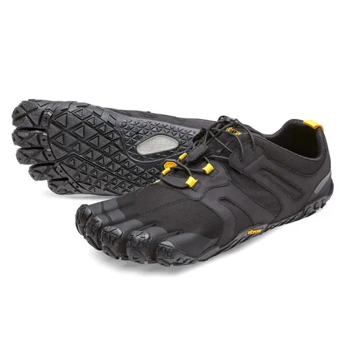 Fivefingers V-Trail 2.0 Herren Schuhe - Laufschuhe für Herren in Schwarz/Gelb, ausgestattet mit einer mega griffigen Gummimischung für optimalen Halt auf jedem Terrain.