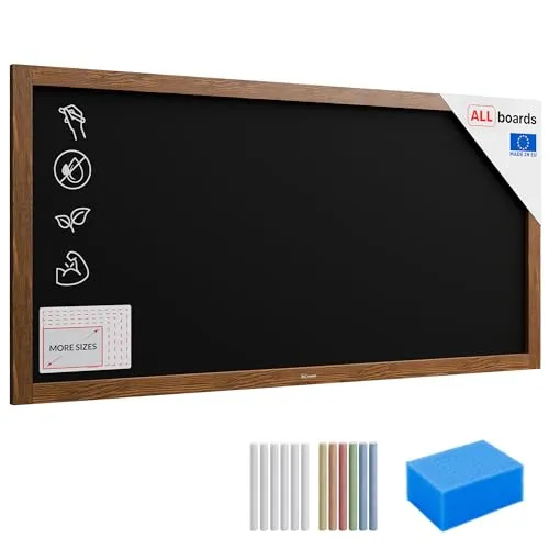 ALLboards Kreidetafel 120x60cm mit Holzrahmen von ALLboards