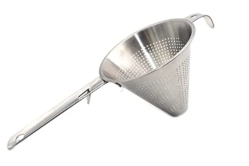 Chinesisches Küchensieb konisch Sauce Filter Sieb tiefes Abtropfgestell Edelstahl Durchmesser 13,5 cm