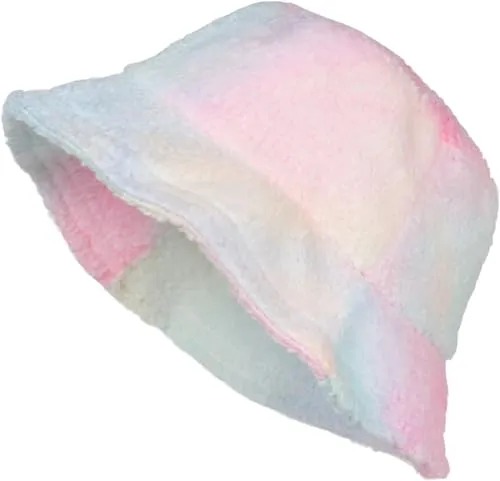 styleBREAKER Damen Fischerhut im Ombré Look - Fischerhüte für Damen, stylischer Bucket Hat aus warmem Teddyfell mit trendigem Farbverlauf, ideal für kalte Tage und perfekt kombinierbar.