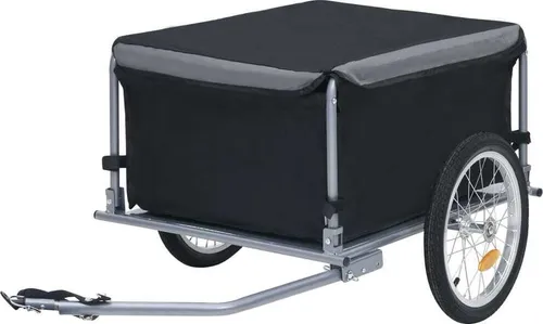 Maison Exclusive Fahrradanhänger Schwarz/Grau 65 kg