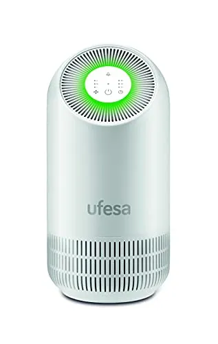 Ufesa PF3500 Luftreiniger – Doppelschutz für bis zu 40 m² - Luftreiniger mit patentierter HEPA13-Technologie entfernt 95% der Viren und Bakterien. Ideal für Allergiker, sehr leise im Betrieb (max. 30 dB) und effektiv für Räume bis 40 m².
