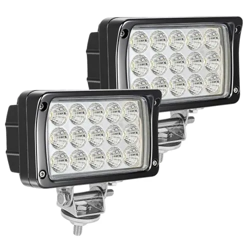 WELLIT Led Arbeitsscheinwerfer,2x45w Scheinwerfer 12v 24v LED Zusatzscheinwerfer Arbeitslicht Flutlicht Offroad Traktor Auto Suv Atv