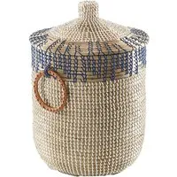 Kobolo Aufbewahrungskorb BOREA aus Seegras mit Deckel in beige von Kobolo