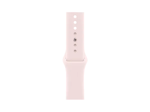 APPLE 46 mm Sportarmband (S/M), Hellrosa Ersatzarmband - Widerstandsfähiges Sportarmband aus Hochleistungs-Fluorelastomer, weich und angenehm auf der Haut. Perfekt für aktiven Lifestyle und sorgt für sicheren Sitz am Handgelenk.