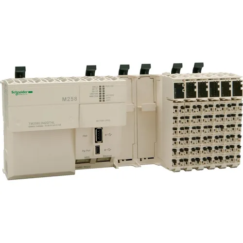 Schneider Electric SPS-Steuerung, Modicon M258, 46 E/A, Ethernet, Modbus, 2 PCI Modul Steckplätze, 24 VDC, Federzugklem (TM258LD42DT4L)
