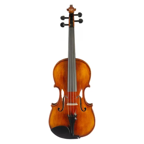 Fame FVN-118 Violine 4/4 - Vollmassive Violingarnitur - Vollmassive 4/4 Violine mit hochwertigem Ahornkorpus, Ebenholz-Garnitur und Brasilholz-Bogen. Ideal für Unterricht und Proben, inklusive praktischem Etui mit Zubehörfach.