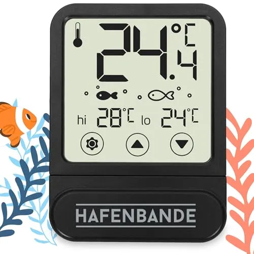 ADE Aquarium Thermometer digital zum Kleben von außen | Temperaturanzeige -10