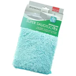 BÜMAG Allzwecktuch Supersaugtücher, 23 x 28 cm, aus Mikrofaser, blau, waschbar, 3 Stück