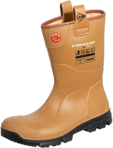 Dunlop RigPro Sicherheitsstiefel EN ISO 20345 S5 CI CR, Gr. 45 - Arbeitsschuhe mit Stahlkappe und Durchtritthemmung, rutschhemmende und ölbeständige Sohle, ideal für Profis, die auch bei widrigen Bedingungen Sicherheit und Komfort benötigen.