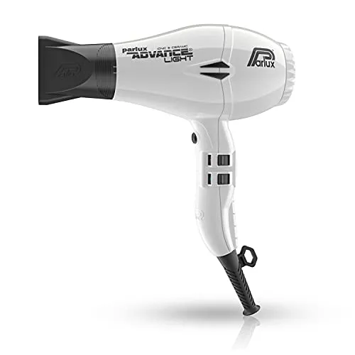 Parlux Profi-Ionen Haartrockner Advance Light Ionic, weiß - Haartrockner mit kraftvollem Ionic- und Keramik-System für schonendes Trocknen und glänzendes Haar. Ergonomisch, leicht und mit 3 m Kabel für optimale Bewegungsfreiheit. Ideal für alle Haartypen!