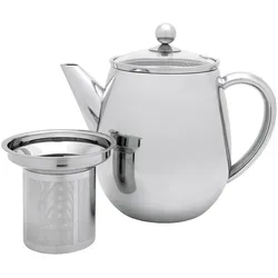 Bredemeijer Teekanne Duet 'Eva' - Doppelt isoliert - Teekocher mit doppelter Isolierwand, hält Tee bis zu einer Stunde heiß. Tropffreie Tülle und handwarmer Griff machen das Einschenken zum Vergnügen. Inhalt: 1,1 l, edelstahl poliert.