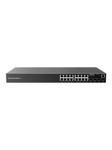 Grandstream GWN7802P - 16-Port Enterprise Managed Switch - Switch, Unternehmen, L2+ mit 16 x 10/100/1000 Ports, bietet leistungsstarkes PoE+ (240 W) für optimale Netzwerkversorgung.