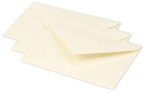 Clairefontaine 54040C - 20 Umschläge Pollen, 7,5x10cm, 120g, Elfenbein Perlmutt