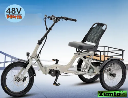 Elektro Dreirad Zemto-Lux-Mover T4 – 720 WH, 100 NM Mittelmotor