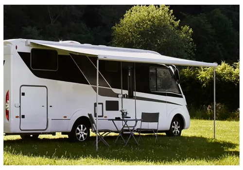 Thule Omnistor 5200 Markise, Länge 3,5 m, Eloxiert, Tuch Saphir Blau
