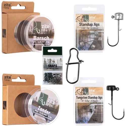 Ned Rig Bundle mit Stand Up Jigs Blei & Tungsten, Snaps & Schnüre Zite Fishing