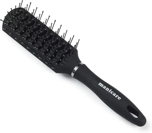 Manicare Belüftete Haarbürste zum Föhnen und Entwirren – schnelle Trocknung, Volumen, sanfte Kugelspitzen – für nasses und trockenes Haar, kurz bis lang, antistatisch, ergonomisch