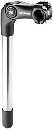 ErgoTec Octopus 2 Tube Vorbau, Silber/Schwarz, 300 mm - Bar Ends/Lenkhörnchen mit verstellbarer Lenkerklemmung von 0° bis +60° und e-Bike Ready für optimale Sicherheit und Flexibilität beim Fahren.