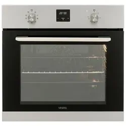 VESTEL Einbaubackofen mit Heißluft und Pizzastufe - VESTEL Backofen mit 69 Litern, Heißluft, Umluft und Pizzastufe. Ideal für kreative Kochabende. Effiziente Energieklasse A für umweltbewusstes Backen.