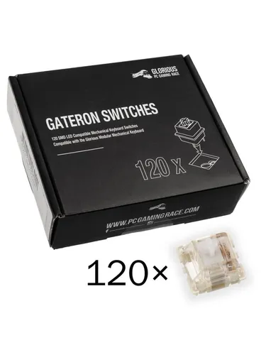 Glorious Gateron Clear Switches (120 Stück) in weiß von Glorious