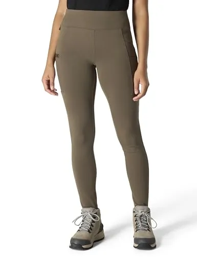 Carhartt Force® Utility Damen Legging in Braun, Größe L - Trainingsbekleidung mit Rugged Flex® für optimale Bewegungsfreiheit und Fast Dry®-Technologie, die Feuchtigkeit abführt und Gerüche bekämpft.
