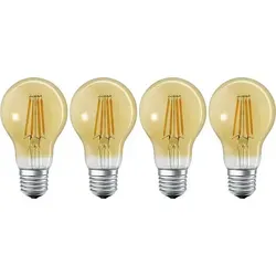 Ledvance LED Smart+ Filament A60 Birne 6W = 52W E27 Gold 680lm extra warmweiß 2400K Dimmbar App Google Alexa ZigBee 4 x