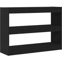 vidaXL Modernes Bücherregal aus schwarzer Eiche - Büro-Bücherregale, stylisches Design und viel Stauraum für Bücher und Deko, ideal als Raumteiler für Wohnzimmer und Bibliotheken.