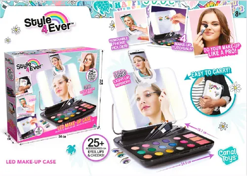 CANAL TOYS OFG 247 - STYLE 4 EVER - LED MAKE-UP CASE - Sonstige, sicher und waschbar für unbedenkliches Spiel mit kinderfreundlicher Schminke, ideal für kreative Make-up-Looks und als perfektes Geschenk für jedes Mädchen.