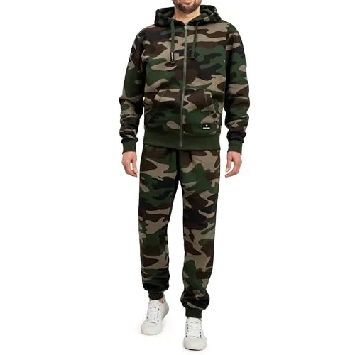 Höhenhorn Cozalp Herren Jogging Anzug Camo Grün Gr. L - Streatwear Trainingsanzüge für Herren, atmungsaktiver Baumwoll-Jogginganzug für höchsten Tragekomfort und vielseitig einsetzbar für Sport und Freizeit.