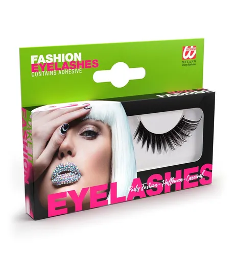 Widmann S.r.l. Bandwimpern Künstliche Wimpern Flügelform, Schwarz