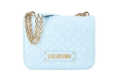 Love Moschino Quilted Schultertasche 26 cm blau TAS057595 - Modische Love Moschino Schultertasche aus hochwertigem Polyurethan. Mit praktischem Magnetverschluss, verstellbarem Umhängeriemen und durchdachter Innenaufteilung für optimale Organisation. Ideal für stilbewusste Frauen!