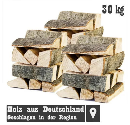 Grillmaster Kaminholz Räucherholz 30kg - 100% Buchenholz für Smoker - Brennstoffe: Sortenreines, kammergetrocknetes Buchenholz mit einer Restfeuchte von unter 18% für optimales Räuchern. Ideal für Smoker und sofort einsatzbereit.